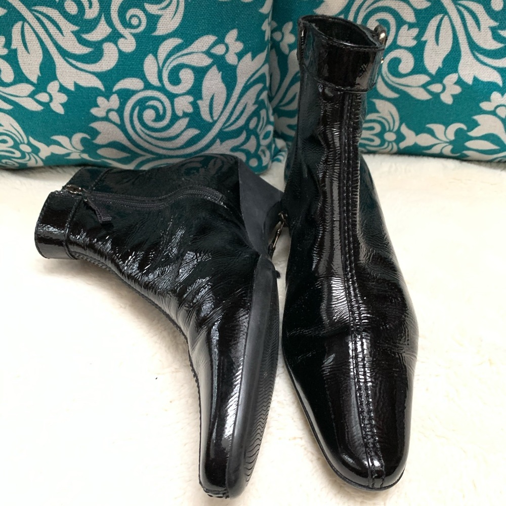 Prada Black Patent Leather Booties - Picture 6 of 9